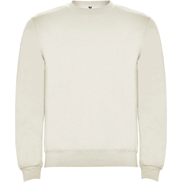 Sweater ronde hals vintage wit (borst logo)