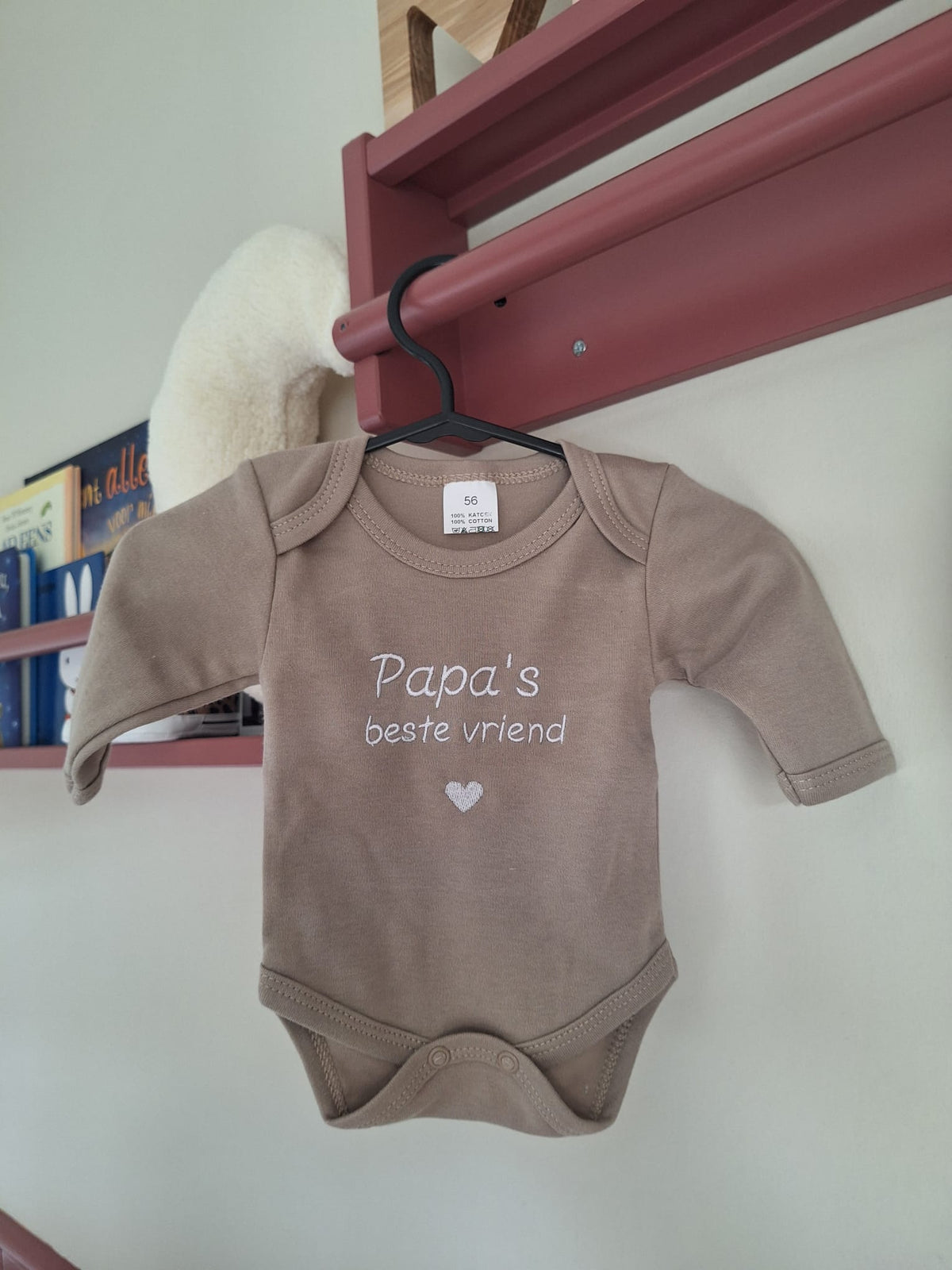 Romper lange mouwen zand kleur