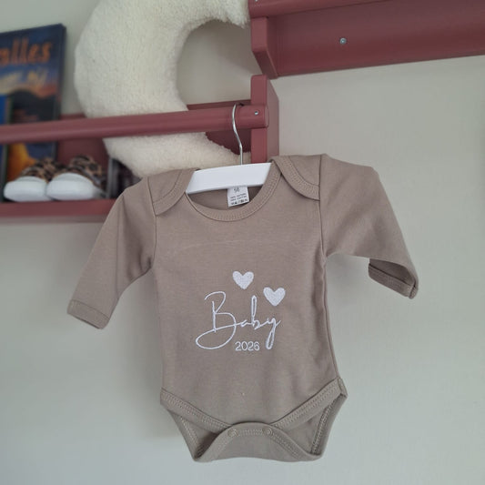 Romper lange mouw zand kleur
