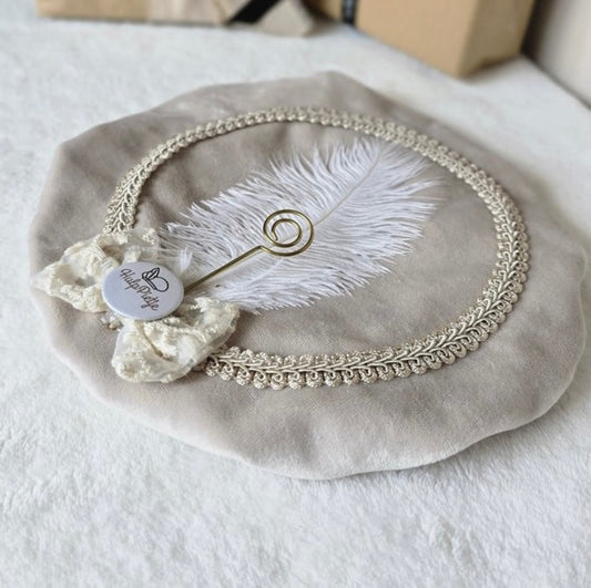 Pietenmuts beige velvet
