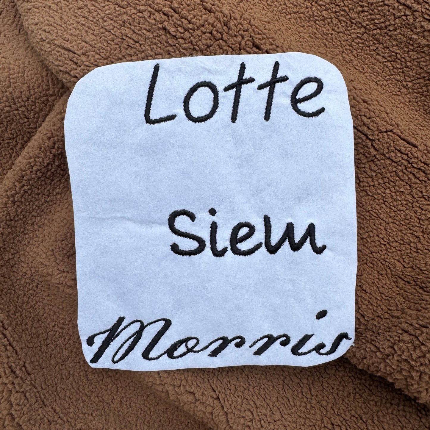 Badcape met personalisering (kleur Biscuit)