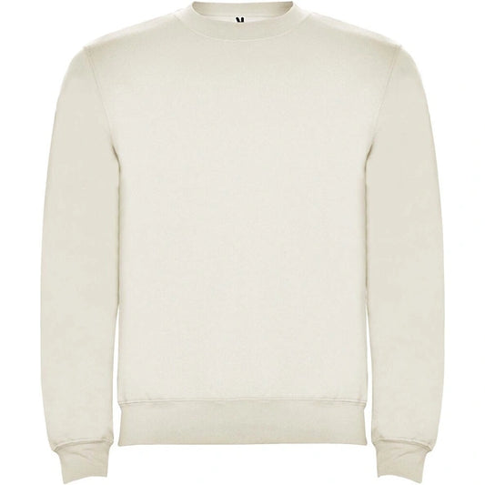 Sweater ronde hals vintage wit (borst logo)