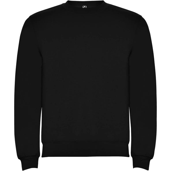 Sweater ronde hals zwart (borst logo)