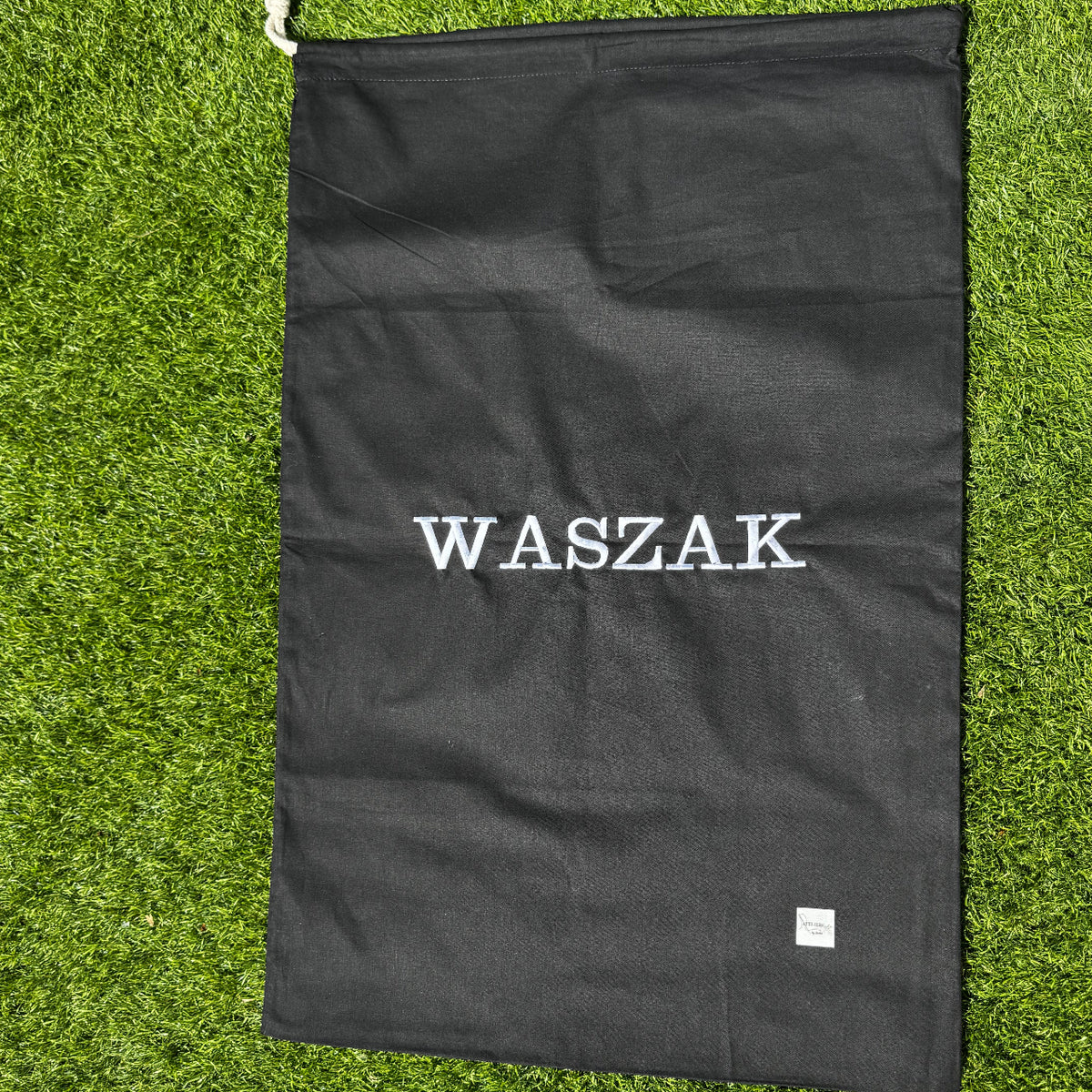 Zwarte canvas waszak
