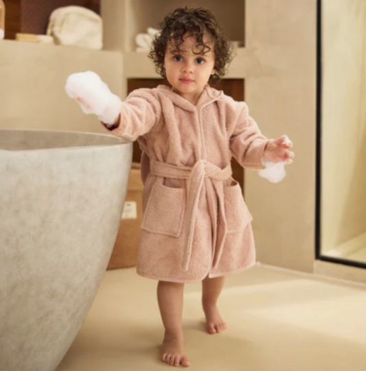 Badjas 1-2 jaar wild rose (rug personalisatie)