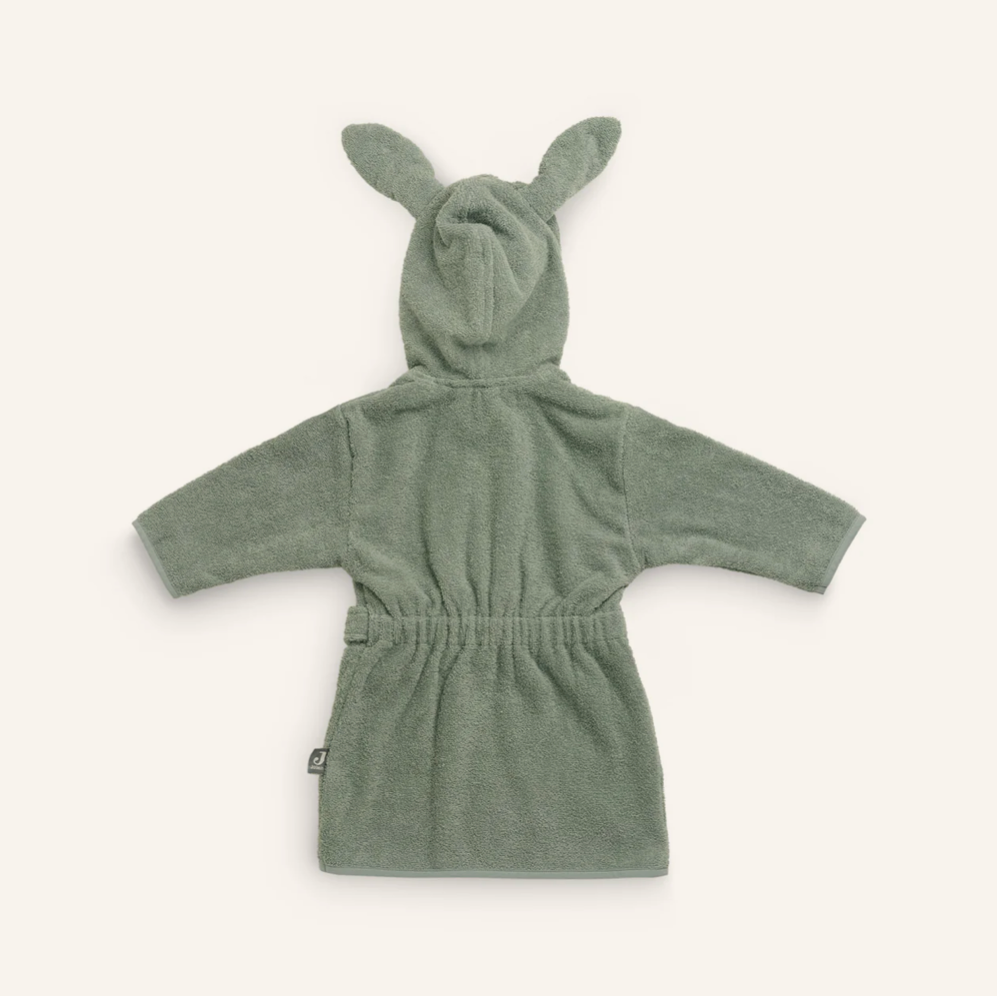 Badjas 1-2 jaar Ash Green (rug personalisatie)