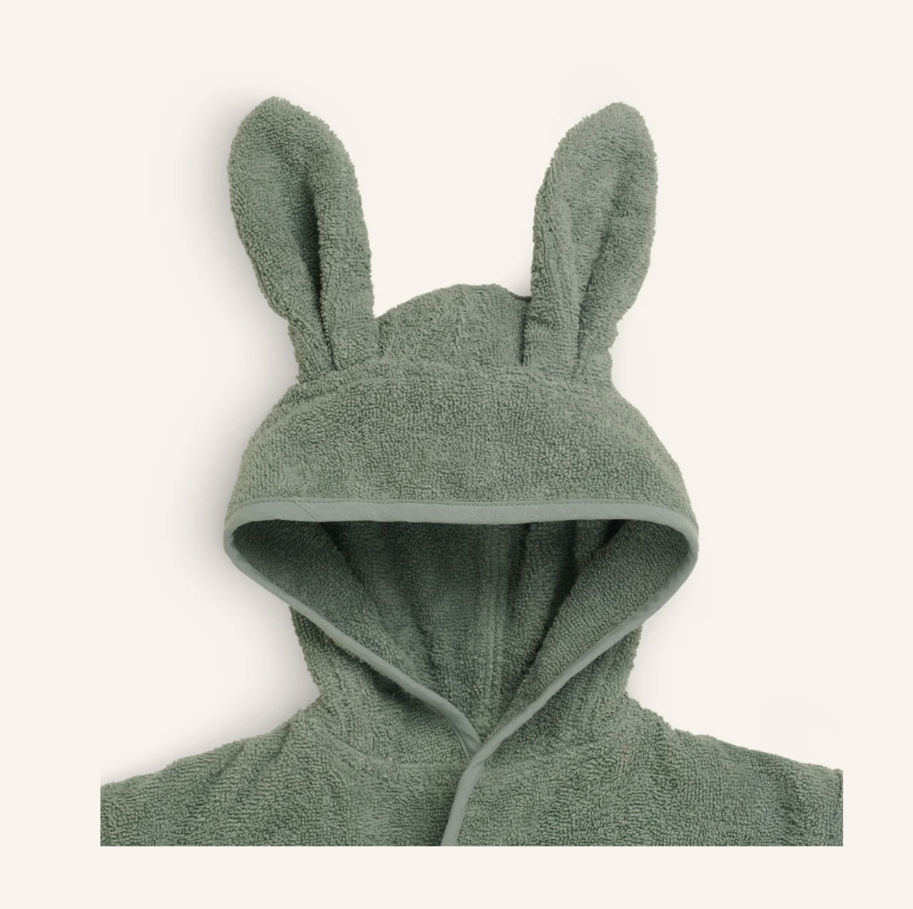 Badjas 1-2 jaar Ash Green (rug personalisatie)